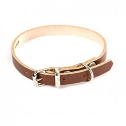Collier en cuir marron...