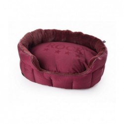 Corbeille ovale rock bordeaux