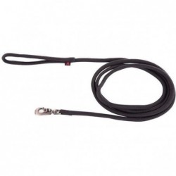 Laisse ronde en nylon noir 2 m