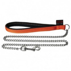 Laisse chaîne forte orange 1 m