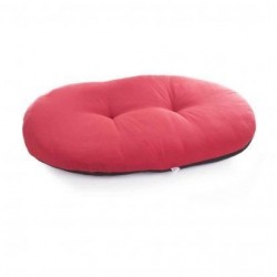 Coussin ovale ouatiné rouge...